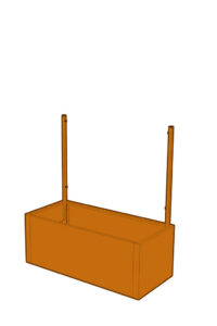 green city planter sceen höjd 1000 mm i corten