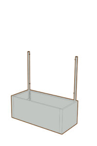 green city planter sceen höjd 1000 mm i galvaniserat stål
