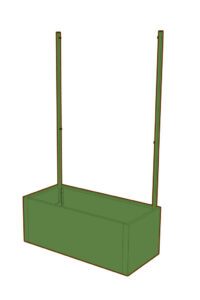 green city planter screen lackad i ral kulör 6010