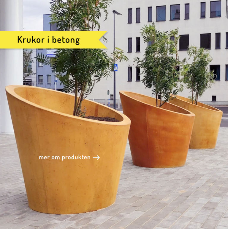 koniskt planteringskärl i betong
