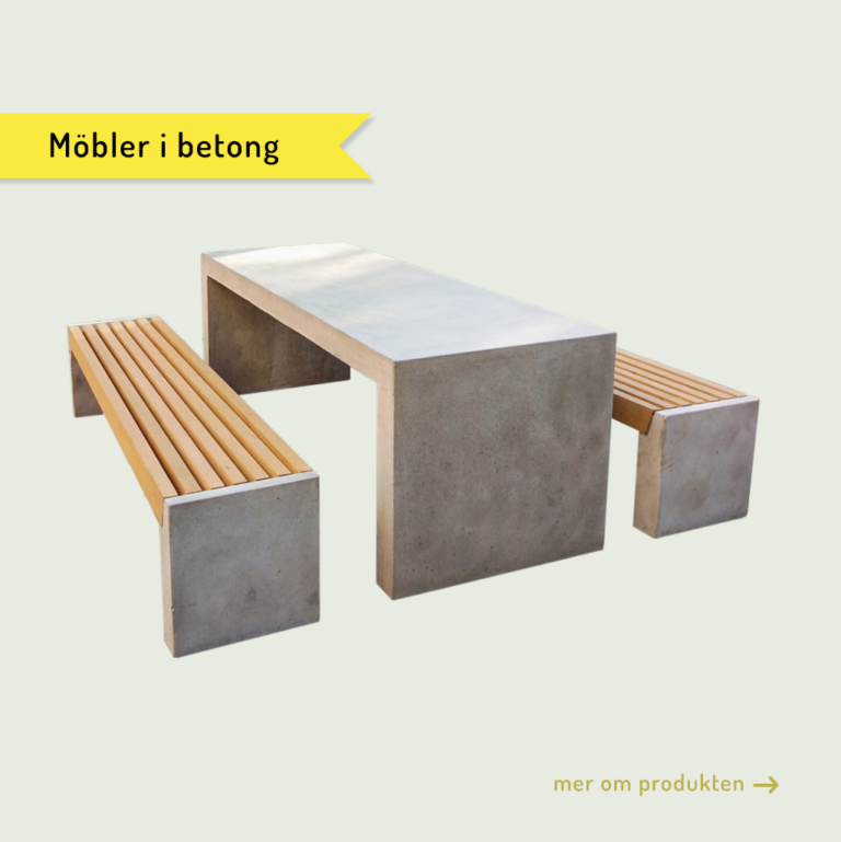 möbler i betong utomhus