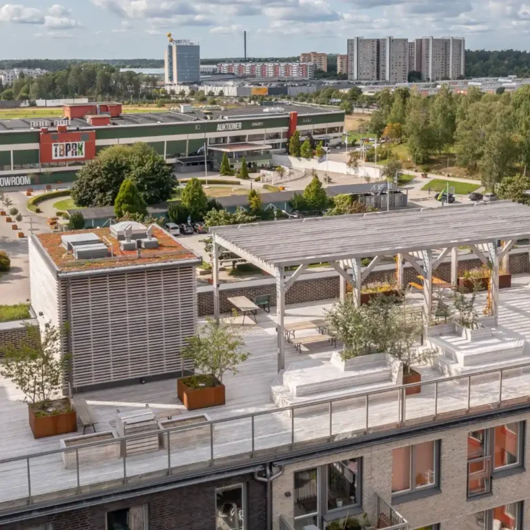 corten på takterrass