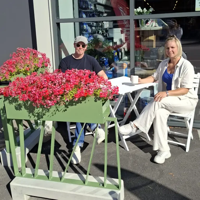 avskärmning av uteplats vid företag